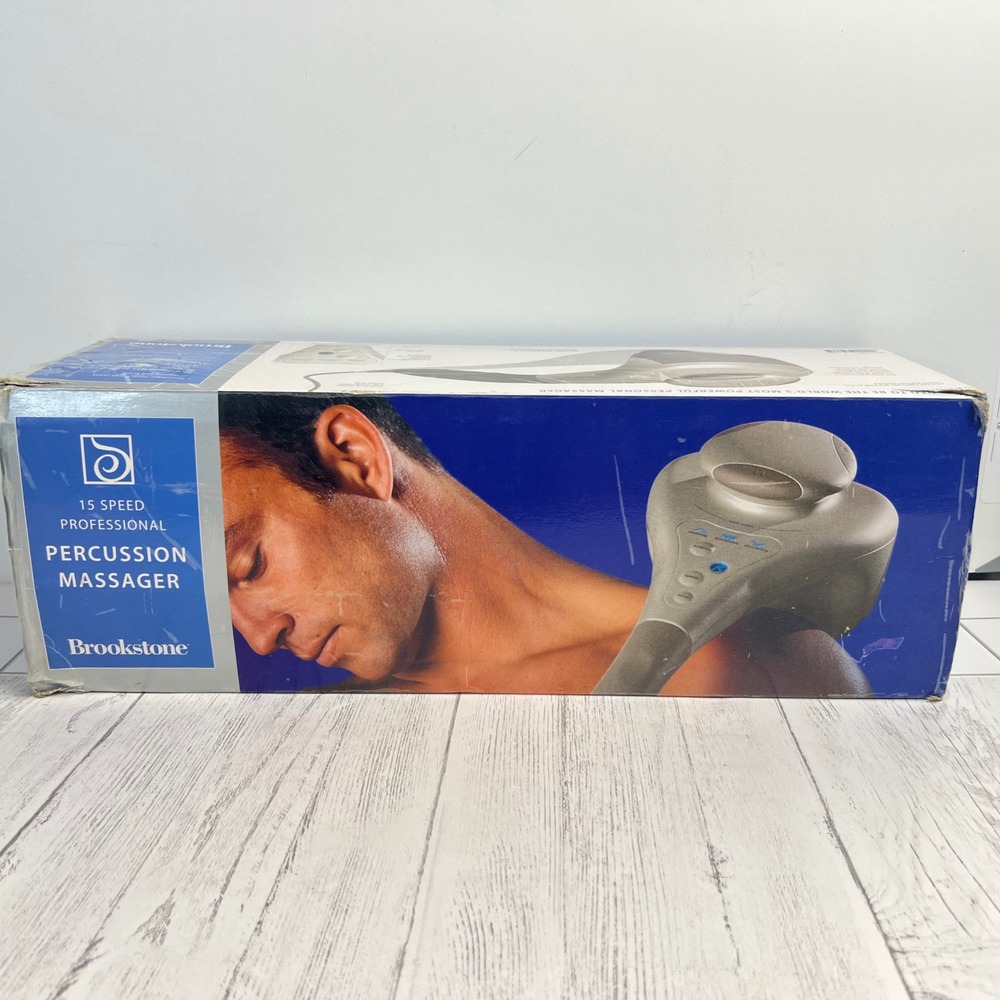 Brookstone Percussion Massager 15 Speed Professional Deep Tissue Therapy